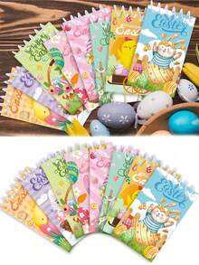 8pcs Mini Spiral Easter Notebooks Set, Cute Cartoon Design With Rabbit, Chick And Easter Eggs, Top Spiral Bound Memo Pads, Easter Theme Party Favors, School Classroom Supplies, Holiday Gift Idea - Random - View 4