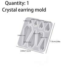 1 pieza Molde de resina de copo de nieve navideño, molde de silicona para colgar, molde de colada de resina, adecuado para decoraciones navideñas, manualidades festivas, adornos de árbol de Navidad DIY - Blanco - Ver 17