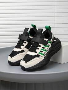 1 Pair Kids Sports Shoes, Boys & Girls, Comfortable Soft Breathable Versatile Lightweight Easy On/Off, Suitable For Indoor/Outdoor, Fashionable Casual Sneakers, New Arrival - Black - View 10