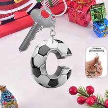 Móc khóa chữ cái bóng đá thiết kế phẳng 2D, dành cho cầu thủ và người hâm mộ bóng đá, có logo đội và tên cầu thủ - Quà tặng chủ đề bóng đá bằng acrylic, thích hợp làm quà tặng tiệc tùng, phụ kiện túi xách, móc khóa tập luyện/thi đấu và vật dụng trang trí, được chế tác với thiết kế phẳng 2D, là món quà dành cho mẹ, cha, lễ tốt nghiệp và giáo viên. - Móc khóa chữ cái hình quả bóng đá - Xem 33