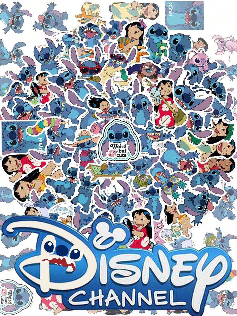 Disney 51 Miếng Dán Hình Lilo & Stitch Kỳ Nghỉ Hè Ở Bờ Biển Hawaii Hình Graffiti Vui Nhộn Hoạt Hình Dễ Thương Dùng Để Dán Bình Nước, Sổ Nhật Ký, Máy Tính, Ván Trượt, Tủ Lạnh, Xe Máy, Sổ Sổ Kế Hoạch, Quà Tặng Sinh Nhật, Trang Trí Cho Người Lớn, Gia Đình, Mùa Hè, Năm Học Mới - 1 - Xem 1