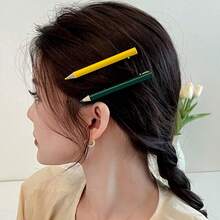 (Màu ngẫu nhiên) Kẹp tóc hình bút chì dễ thương, ngộ nghĩnh, kẹp tóc hình cá sấu nhiều màu sắc. Kẹp tóc hình bút chì dành cho nữ và bé gái, quà tặng cho giáo viên và học sinh nhân dịp tựu trường, phụ kiện đồng phục học sinh, kẹp tóc mái thời trang, kẹp càng cua, thích hợp cho mùa hè, kỳ nghỉ, du lịch, lễ hội, tiệc tùng. - A - Xem 3
