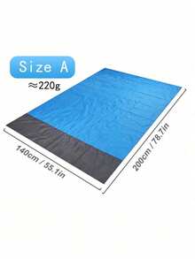 Extra Large Waterproof Beach Blanket, Foldable Waterproof Pocket Beach Mat, Portable Lightweight Picnic Beach Mat, Outdoor Picnic Blanket, Waterproof Anti-Sand Beach Blanket, Anti-Sand, Portable Outdoor Blanket, Ideal For Picnics, Travels, Camping And Hiking, Allowing You To Easily Enjoy Beach Fun And Say Goodbye To Dirt And Mess. - Blue - View 2