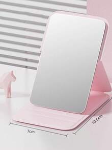 1 pièce Miroir de maquillage pliable de style Y2K, léger et portable, en matériau de haute qualité en PU, convient à diverses occasions, design compact carré pliable, idéal pour la maquillage, prix abordable, peut également être utilisé comme décoration intérieure - Multicolore - Voir 13