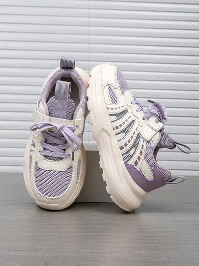 1 Pair Kids Sports Shoes, Boys & Girls, Comfortable Soft Breathable Versatile Lightweight Easy On/Off, Suitable For Indoor/Outdoor, Fashionable Casual Sneakers, New Arrival