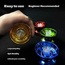 Beginner & Teen Alloy Yo-Yo Toy - Outdoor Game & Hand-Eye Coordination Development Christmas Halloween Gift, Spinning Toy - Durable Metal Gyro, Smooth Spinning Motion, Available In Blue, Green, Purple, Red - Multicolor - View 4