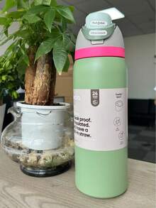 32oz Stainless Steel Insulated Sports Water Bottle With Straw, Suitable For Sports, Travel And School, 32oz Large Capacity Metal Vacuum Insulated Coffee Travel Mug, 32oz Portable Water Bottle, Keeps Hot/Cold For Hours, Sweat-Proof, Durable, 32oz Outdoor Sports Water Bottle For Outdoor Activities, Camping, Driving, Birthday Gift, Christmas Gift For Male And Female Fitness Enthusiasts - Multicolor - View 10
