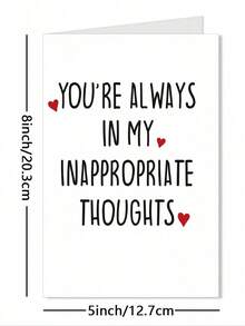 1pc Humorous Naughty Love Greeting Card, Funny Valentine's Day Birthday Anniversary Card For Husband Boyfriend - Trắng - Xem 7