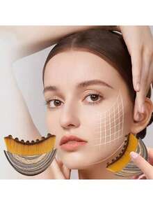 Lymphatic Contour Face Brush,Contour Face Brush For Lymphatic Drainage,Dry Lymphatic Drainage Massager,Ergonomically Designed To Fit The Skin Precisely - Multicolor - View 5