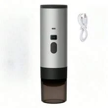 Cafeteira Portátil 3 em 1, Máquina de Espresso, Cafeteira de Viagem Auto-Aquecida, Moer Grãos de Café, Máquina de Espresso Compacta e Mini para Carro, Camping, Trilha - máquina de café - Visão 12