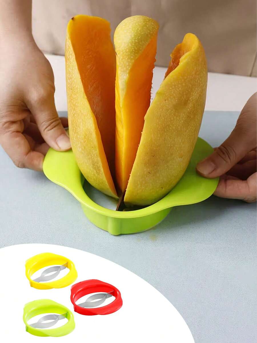 Grip Mango Slicer - Creative Kitchen Gadget For Perfect Cutting, Durable Plastic Mango Cutter With Multiple Color Options, Ideal For Peeling And Pitting, Fruit Slicer - View 1