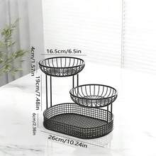 Giỏ đựng trái cây nhiều tầng bằng kim loại trang nhã - Kệ đựng đồ dùng nhà bếp, kệ trưng bày bánh ngọt sang trọng. - Nhiều màu - Xem 4