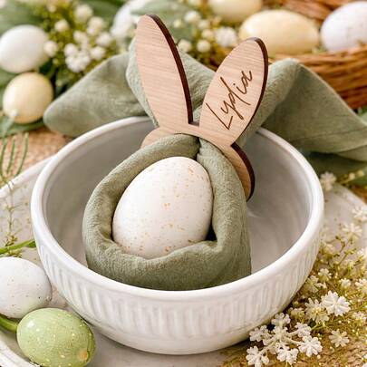 6/12/480pcs Unfinished DIY Round Pattern Wooden Napkin Rings, Blank Design For Wedding Table Decor, Hotel Tabletop, Minimalist Elegant Napkin Holders, Suitable For Wedding, Valentine's Day, Birthday Party, Home Dining Table Decoration