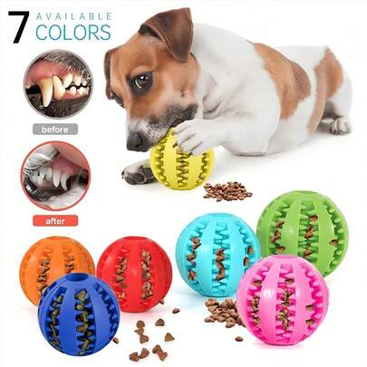 A Rubber Product Dog Grinding Ball Dog Chew Toy That Is Durable, Wear-Resistant, And Can Clean Dog Teeth. It Is A Dog Chew Toy That Can Hold Snacks Two Combinations Of Toys Bring Dogs Different Joyous Experiences.
