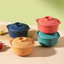 Japanese Style Plastic Bowl Set, Deep Bowl Suitable For Rice And Soup, Home Kitchen - Multicolor - View 14