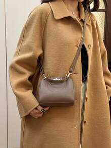 Fashionable Commuter Bag, Luxury Women's Handbag, Exquisite Shoulder & Top Handle Multi-Function Work Bag - Brown - View 5