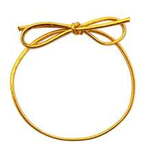 100 Pcs Stretch Loops With Pre-Tied Bows From Elastic Ribbon - 6 Inches Elastic Metallic String Gift Bows For Gifts BoxesTags Craft And Easy Wrapping Gold Drr - Gold - View 1
