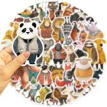 55 Stück Vintage Tier Cliparts Aufkleber, süße Cartoon Graffiti Aufkleber DIY für Handy, Motorrad, Büro, Kühlschrank, Auto, Wand, Scrapbooking, lustige Aufkleber - 1 Set - Übersicht 7