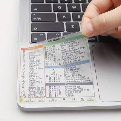 1 miếng dán phím tắt trong suốt 2025 cho laptop 13-16 inch, giúp bạn truy cập nhanh các chức năng và ứng dụng yêu thích!