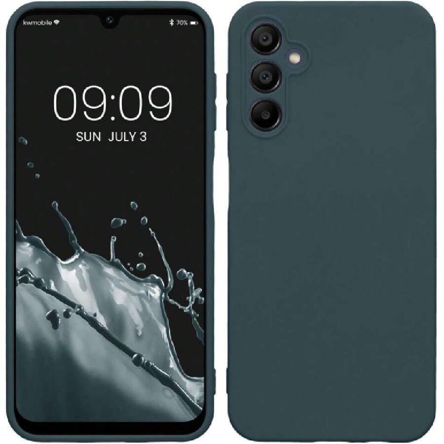 Case Compatible With Samsung Galaxy A14 5G - With Raised Edges - Suitable For Wireless Charging - Matte Dark Slate, 41808669 - 灰色 - 查看 1