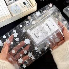 100个/包派对礼品自封袋，节日礼物自封袋，高端星形图案礼品袋，透明自封礼品袋，适用于女士小礼品包装袋、节日、派对、生日礼品包装袋，以及日常收纳袋和塑料自封袋。 - 包裝袋 - 查看 4