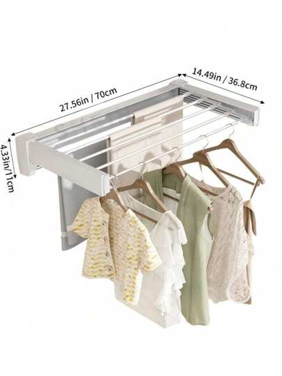 Foldable Clothes Drying Rod For Bedroom, Bathroom, Home And Balcony, Nail-Free Telescopic Hidden Multifunctional Clothes Rack For Bathroom, A Telescopic Clothes Drying Rack, Invisible Towel Rack For Bathroom, Foldable Wall-Mounted Telescopic Drying Rack For Drying Clothes, Suitable For Bedroom, Balcony, Living Room And Bathroom.