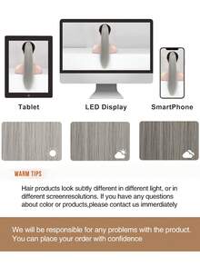 24 Inch Long Straight Hair Ponytail Clip-In Synthetic Fiber Natural Look Ponytail Extension, For Daily Use - Light Grey - View 9