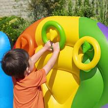 Inflatable Bouncy Castle Trampoline With Hoops For Children, Multicolor - Multicolor - View 6