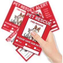 Pack 9 Pcs Pet Rescue Emergency Sticker Vehicles Trucks Indoor Outdoor Window Warning Signs Bumper Stickers Removable Waterproof Vinyl Decals Car Exterior Accessories - Chó A114 - Xem 1