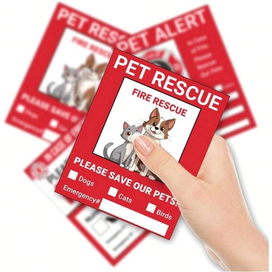 Pack 9 Pcs Pet Rescue Emergency Sticker Vehicles Trucks Indoor Outdoor Window Warning Signs Bumper Stickers Removable Waterproof Vinyl Decals Car Exterior Accessories - Chó A114 - Xem 1