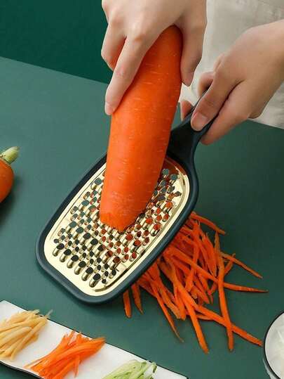 1pc Dual-Sided Stainless Steel Vegetable Grater, Coarse & Fine Shredder, Multi-Functional Fruit & Vegetable Slicer, Uniform Shredding, User-Friendly Grip, Easy To Clean, Durable Kitchen Tool