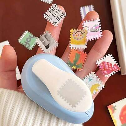 1pc Stamp Shaped Embossing Cutting Tool, Manual Embossing Tool, Embossing Relief Tool, Non-Slip Base Precise Embossing, Suitable For Greeting Cards, Photo Albums, DIY Crafts, Holiday Handmade Gifts And Creative Birthday Gifts