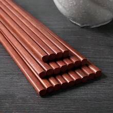 100 piezas de palillos reutilizables, de 9.5 pulgadas de estilo asiático de madera natural sin recubrimiento antideslizante, palillos a granel ligeros adecuados para el hogar, restaurante, fiesta, sushi, fideos - Ver 3