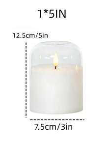 3pcs/Set Battery Powered Acrylic LED Column Lights With Remote Control And Timer, Suitable For Christmas, Halloween, New Year Home Decor (Batteries Not Included) - White - View 13