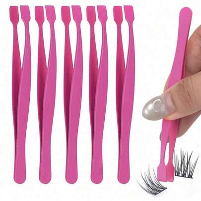 1/4/8pcs Eyelash Curler - Flat Head Clip Eyelash Curler. Professional Eyelash Curler. Suitable For Beginners. High Precision. Made Of Quality Materials. Portable For Outdoor Use.