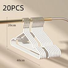60/20/10/1 件装防滑衣架，金属衣架，节省空间，重型橡胶涂层金属丝衣架，适用于外套、衬衫、连衣裙、裤子 - 衣柜收纳架 - 彩色 - 查看 11