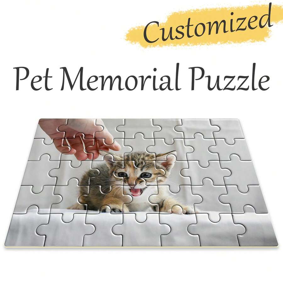 1Pc Customized Puzzle. Customizable Puzzle For Room Decor / Birthday Decoration. Personalized Puzzle For Office Decor / Your Husband Or Wife / Dining Room. Personalizable All Size Puzzle With Wooden Frame Or Only Puzzle For Personalized Gifts - Multicolor - View 1