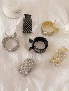 1pc Premium Classic Luxury Alloy Seamless Ponytail Clip, Cross-Border Popular Alloy Hair Clip For Women Elegant Claw Clip Winter Hair Accessories Fashion Hair Clutch - Multicolor - View 3