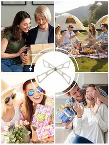 1pc/2pcs Detachable Stainless Steel Cross Steam Rack With Hanging Wire Loop Portable Kitchen Steaming Trivet Outdoor Cooking Accessory Practical Tool For Home BBQ Camping Picnic Travel Gift For Friend Family - Multicolor - View 8