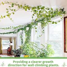 10pcs/Set New Material Pothos Vine Clips, Vine Plant Wall Climbing Fixers, Adhesive-Free Wall Mounted Plant Holders - A-Green - View 5