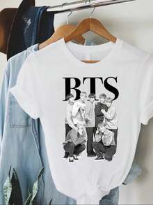 K-Pop-T-Shirt, Ein Geschenk Für -Fans - 白色 - 查看 1