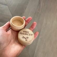 Fetal Hair Collection And Preservation Commemorative Wooden Memory Box First Curl Memory Container First Haircut Collection Commemorative Box Wooden Material Ideal Choice For Home Decoration - View 6