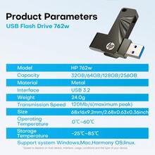 HP USB3.2 Pendrive 32GB Metal USB Flash Drive 64gb 128gb Portable Mini USB Disk 256gb USB Stick Untuk PC Desktop Laptop - View 9