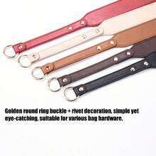 1 X 75cm/29.53 pulgadas Correa de bolso de piel sintética extraíble para bolso de mujer o bolso de hombro - Accesorio de bolso ajustable con acabado dorado y disponible en varios colores, accesorios esenciales para vacaciones - Multicolor - Ver 5