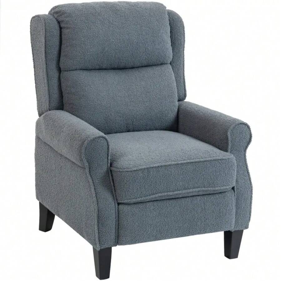 Recliner Armchair With Extended Leg Rest - Grey - Grey - View 1