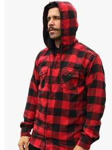 Men Coats - Red - View 13