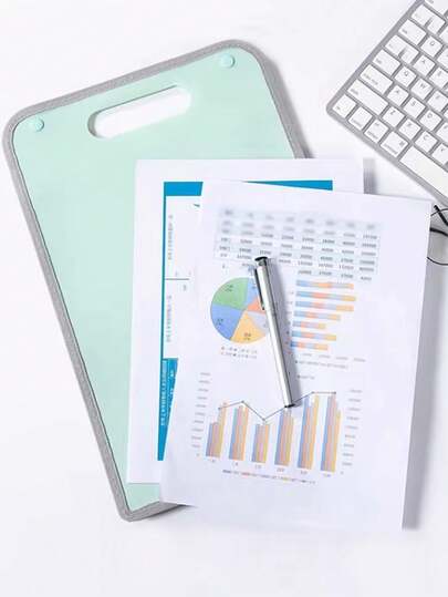 1个A4便携式文件袋，带提手，商务文件公文包，文件夹收纳袋，便携式旅行、学校办公分类袋