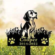 1pc Customized Dog Memorial Stake, Personalized Dog Name Metal Tag, Dog Grave Marker, Pet Memorial Gift, Pet Remembrance Gift, Garden Decor - Multicolor - View 4