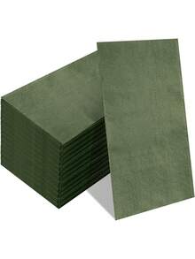 20/40/60 chiếc khăn giấy xanh lá cây, kích thước 13*15.7 inch, dùng một lần cho khách, khăn giấy uống nước, khăn giấy lau tay cho phòng tắm, đám cưới, sinh nhật, tiệc mừng em bé, khăn ăn tối màu xanh lá cây. - Xem 1