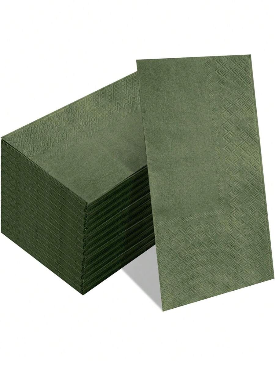 20/40/60 chiếc khăn giấy xanh lá cây, kích thước 13*15.7 inch, dùng một lần cho khách, khăn giấy uống nước, khăn giấy lau tay cho phòng tắm, đám cưới, sinh nhật, tiệc mừng em bé, khăn ăn tối màu xanh lá cây. - Xem 1